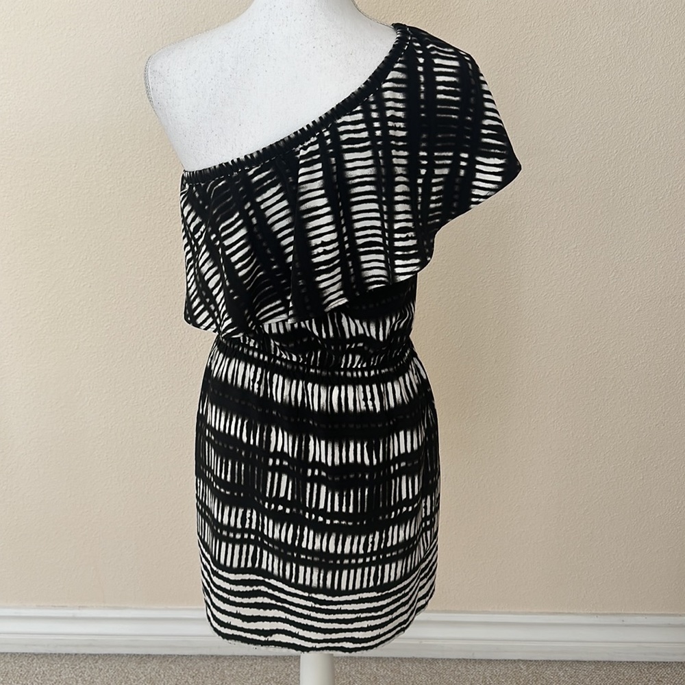 Express One Shoulder Ruffle Sress - Picture 5 of 8
